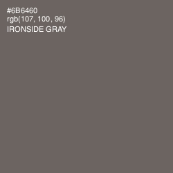 #6B6460 - Ironside Gray Color Image
